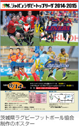 茨城県ラグビーフットボール協会制作のポスター