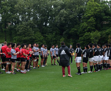 早稲田大学ラグビー部と合同練習