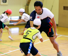 タグラグビー教室第14回目、大田区立池上第二小学校に行ってきました。