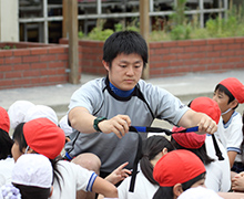 タグラグビー教室の様子