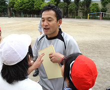 タグラグビー教室の様子