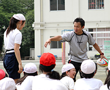 タグラグビー教室の様子