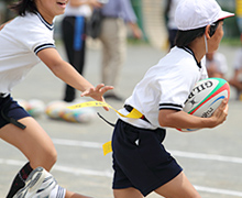 タグラグビー教室の様子