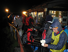 富士登山の様子