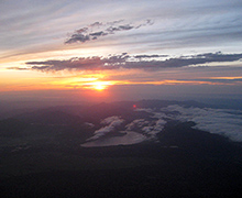 富士登山の様子