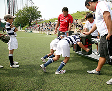 夏休み！スポーツ教室inよみうりランドの様子