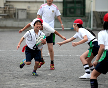 タグラグビー教室の様子