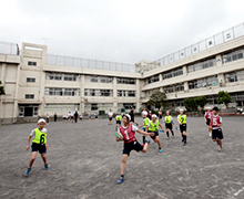 タグラグビー教室の様子