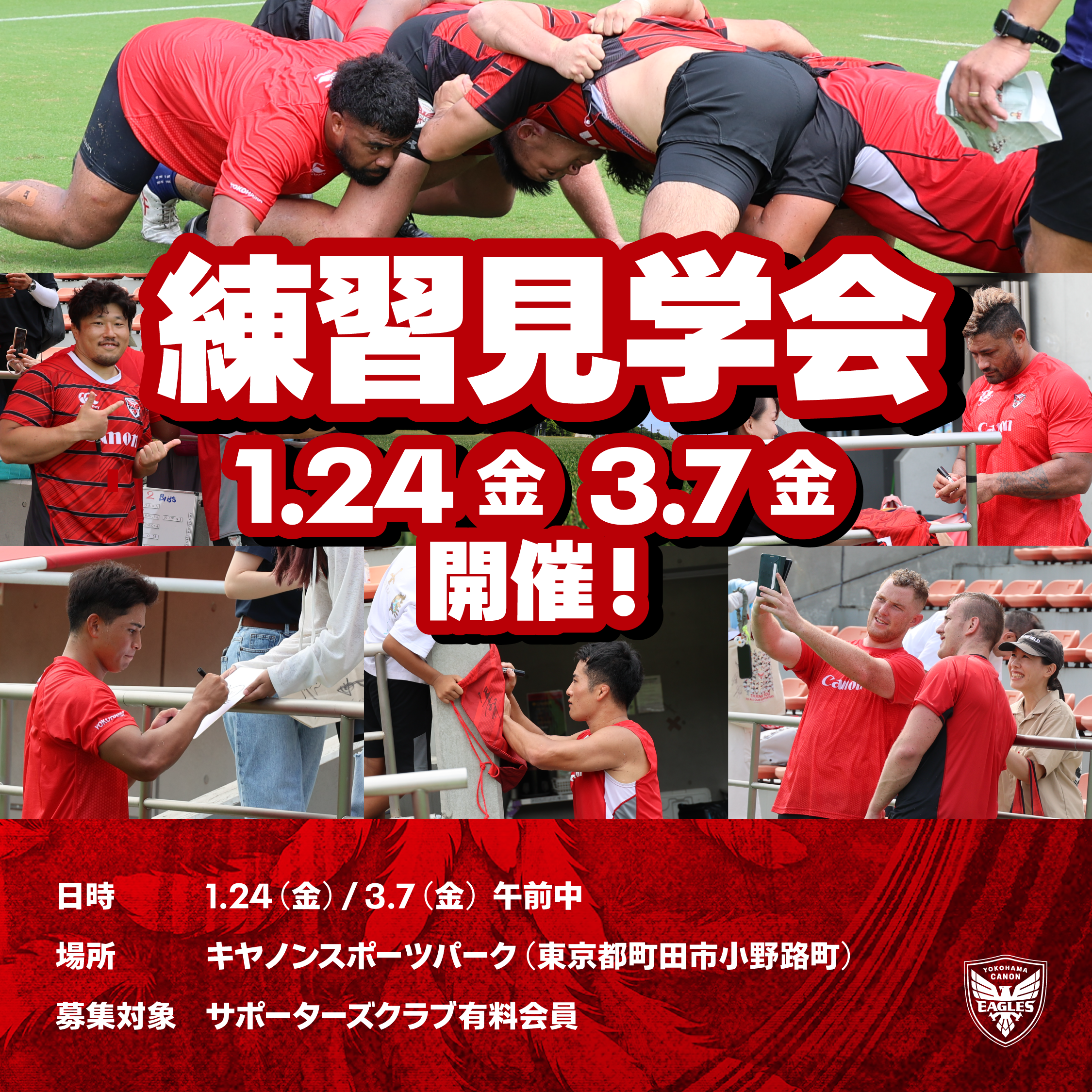 練習見学会(1月・3月)のお知らせ