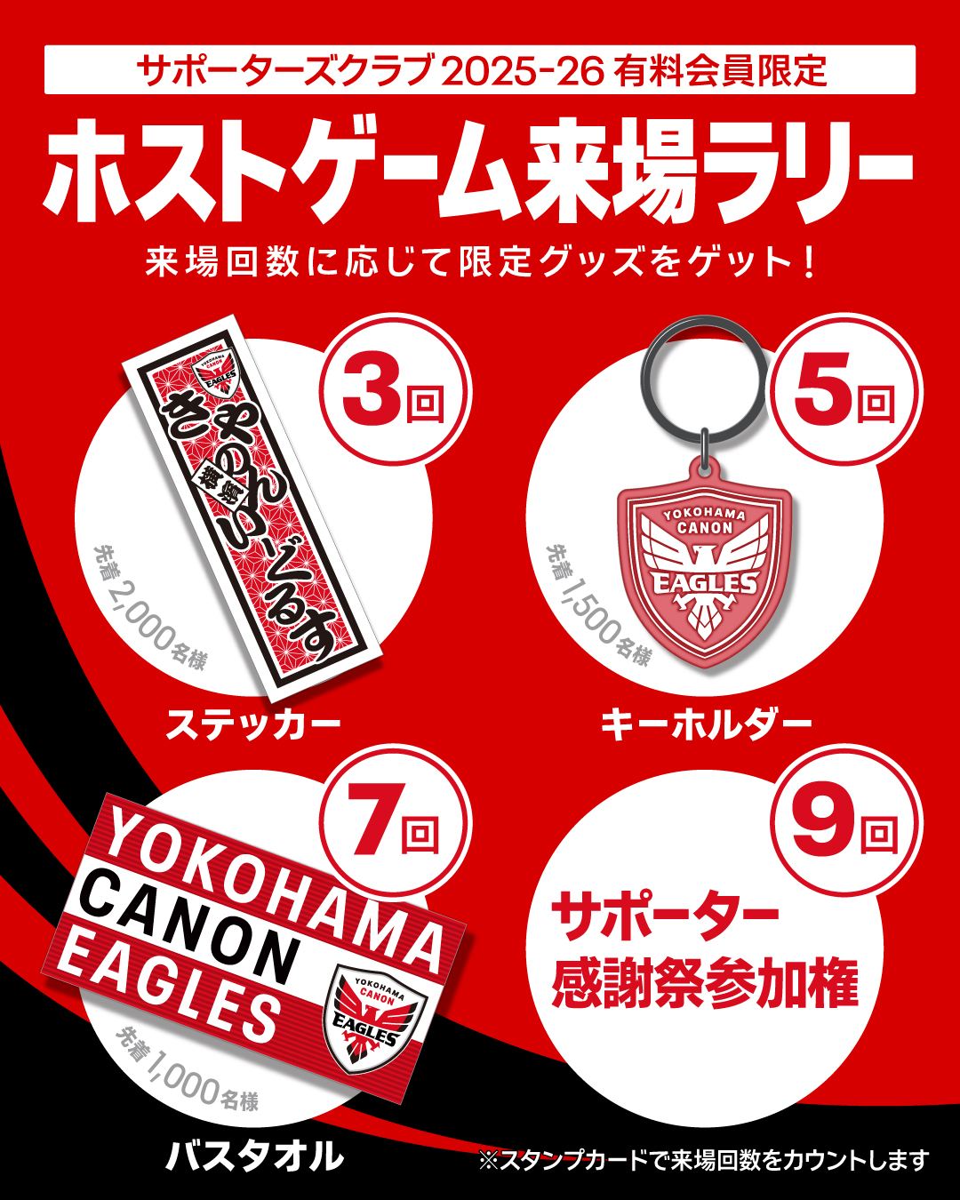 「ホストゲーム来場ポイント」実施方法変更のお知らせ