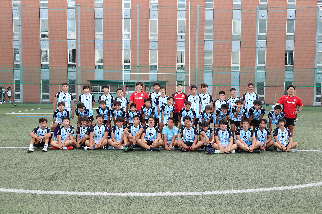 関東学院六浦中学校ラグビー部の練習に参加しました